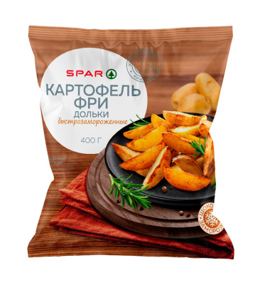 Картофель фри дольки SPAR 400г