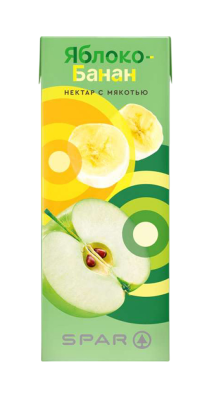 Нектар SPAR Яблоко/Банан 0,2л