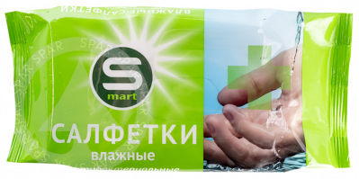 Салфетки влажные Smart 70шт Антибактериальные