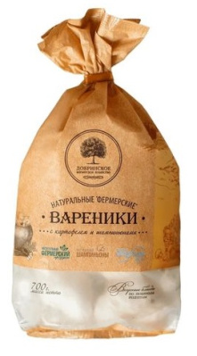 Вареники Добринское ФХ Фермерские картофель/шампиньоны 600г