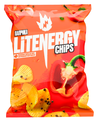 Чипсы Лит Энерджи Рифленые Паприка 120г
