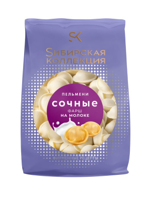 Пельмени Сибирская коллекция Сочные с фаршем на молоке 700г