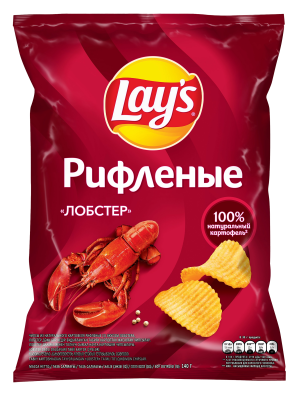 Чипсы Лейз Рифленые Лобстер 140г