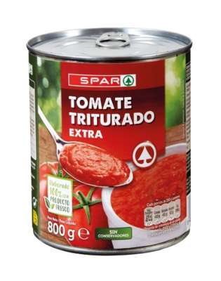 Томаты мелконарезанные SPAR 800г ж/б