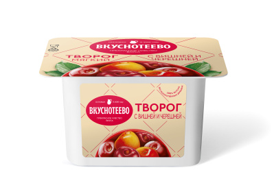 Творог мягкий Вкуснотеево Вишня/Черешня 5% 120г БЗМЖ