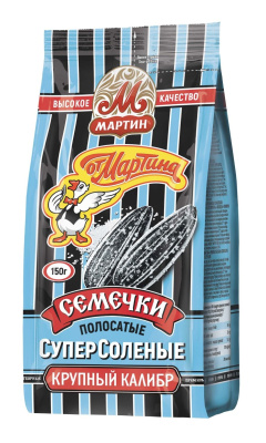Семечки От Мартина полосатые суперсоленые 150г