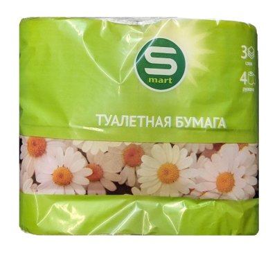 Бумага туалетная SMART 3-сл 4 рул