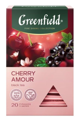 Чай Гринфилд Черри Амор черный 20 пир