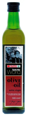 Масло оливковое SPAR Экстра Вирджин 500мл ст/б