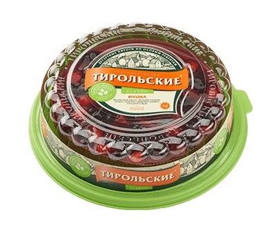 Пирог бисквитный Ягодка Тирольские пироги 500г