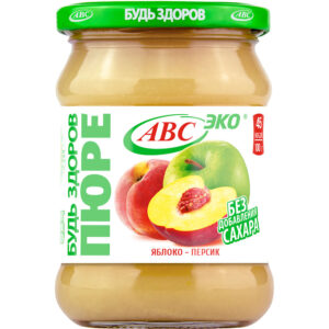 Пюре фруктовое АВС Яблочно-персиковое без сахара 450г