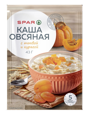 Каша овсяная SPAR Тыква/Курага 43г
