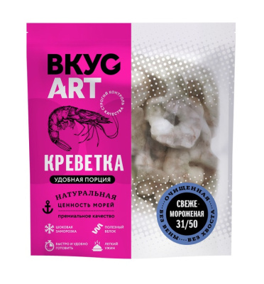 Креветка Ваннамей с/м очищ б/вены б/х ВкусАрт 300г