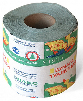 Бумага туалетная Утята 1 рул 30м