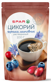 Цикорий растворимый с черникой-шиповником  SPAR, 100гр