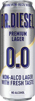 Напиток пивной б/а Доктор Дизель Премиум Лагер 0,43л ж/б
