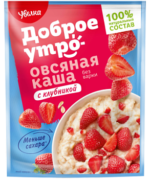 Каша овсяная Доброе утро Увелка с клубникой 40г
