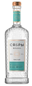 Водка Сябры Чистая 0,5л 40%