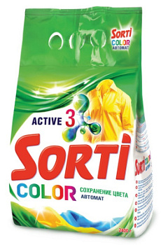 Порошок стиральный Сорти автомат Колор 3кг