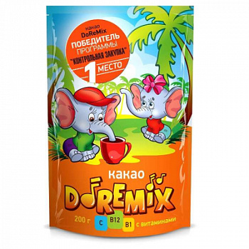 Какао растворимый ДоРеМикс 200г пакет