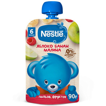 Пюре Нестле Яблоко/Банан/Малина с 6мес д/п 90г