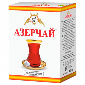 Чай Азерчай черный байховый с бергамотом 100г