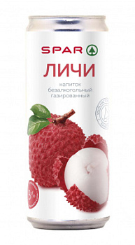 Напиток б/а газ SPAR со вкусом Личи  0,33л ж/б