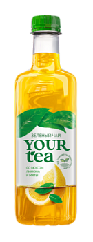 Напиток холодный зеленый чай Your Tea Лимон/Мята 0,5л