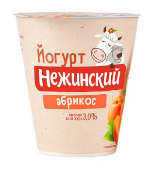 Йогурт Нежинская МФ Абрикос 3,0% 290г БЗМЖ