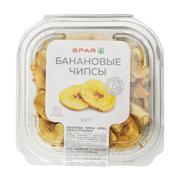 Чипсы банановые SPAR 100г