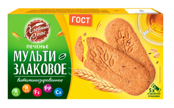 Печенье Хлебный спас Мультизлаковое витаминизированное 200г