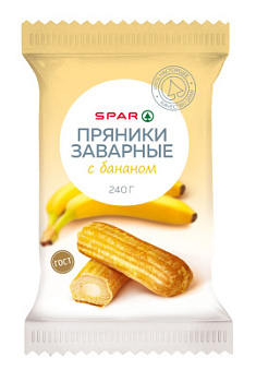 Пряники SPAR Заварные с Бананом 240г