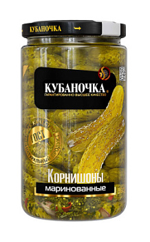 Корнишоны маринованные Кубаночка 360г ст/б