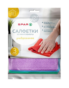 Салфетки из микрофибры SPAR 30х30см 3шт