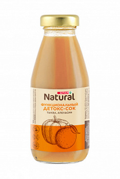 Сок детокс SPAR Natural Тыква/Апельсин 0,3л ст/б