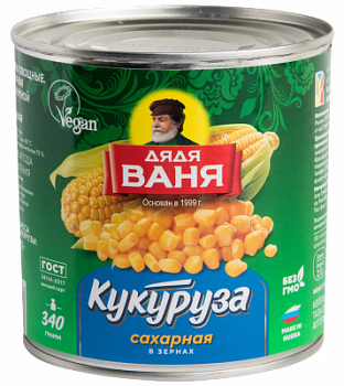 Кукуруза сахарная Дядя Ваня 340г ж/б