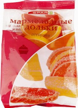 Мармелад SPAR Дольки ассорти Цитрус 300г