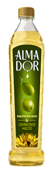 Масло подсолнечное Алмадор с добавлением оливкового масла 0,75л
