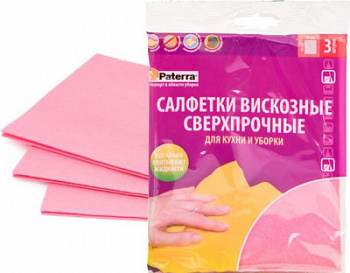 Салфетка вискозная Патерра 30х38см 3шт