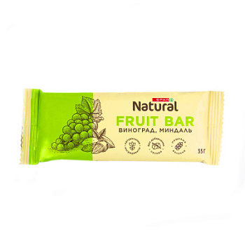 Батончик фруктово-ореховый SPAR Natural Виноград/Миндаль 35г