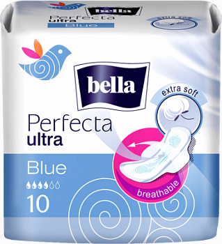 Прокладки Белла А10 Перфекта Ультра new collection голубая