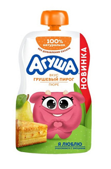 Пюре Агуша Грушевый пирог с 8мес д/п 80г