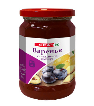 Варенье SPAR Слива/Лимон/Имбирь 360г