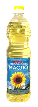 Масло подсолнечное SPAR рафинированное 1л