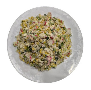 Салат с крабовыми палочками вес Цех