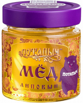 Мёд Потапычъ натуральный Липовый 250г ст/б