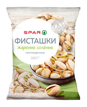Фисташки соленые жареные SPAR 100г