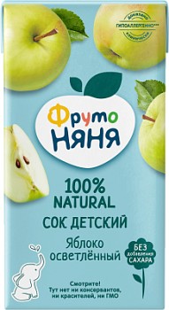 Сок ФрутоНяня Яблоко осветленный гипоаллергенный с 3-х лет т/п 500мл