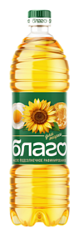 Масло подсолнечное Благо рафинированное 1л