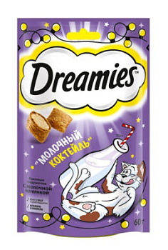 Лакомство для кошек Дримис подушечки Молочный коктейль 60г